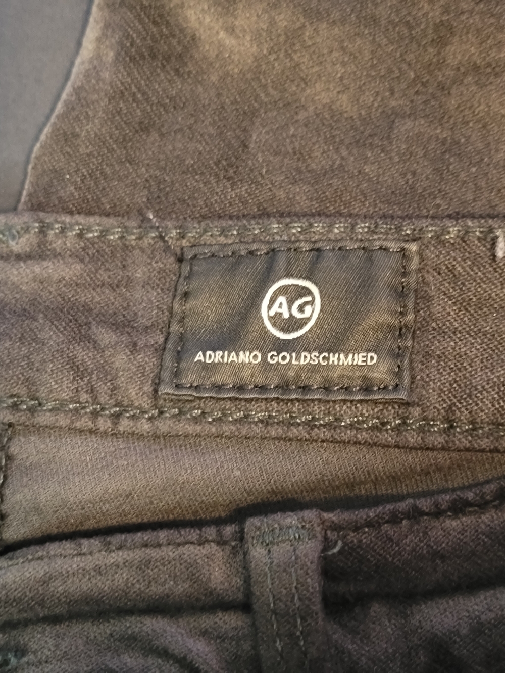 AG Adriano Goldschmied The Legging Super Skinny Green Velvet Holiday Pants  28R - Picture 3 of 9